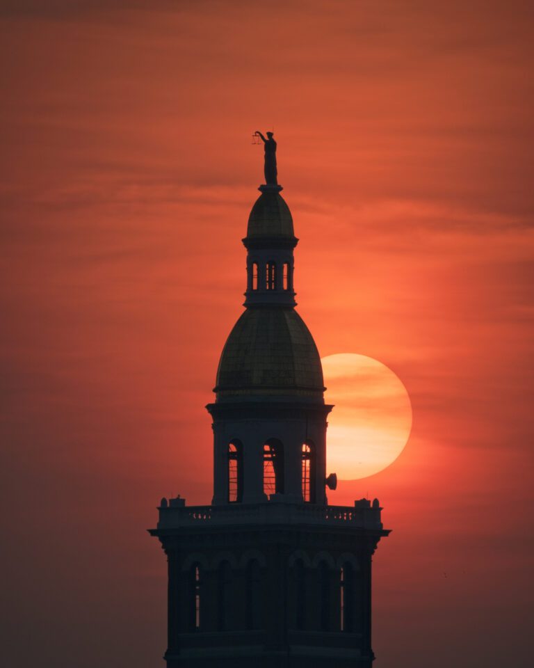 Dubuque Courthouse at Sunset
